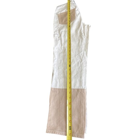 PacSun Womens High Rise Straight Jeans Two-Tone Beige/White Size 24 - Picture 10 of 11